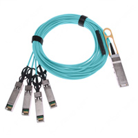 Arista Networks CAB-Q-S-AOC-10M Compatible 40G AOC QSFP+ to 4xSFP+ Active 10M (32.8ft) 850nm Active Optical Cables